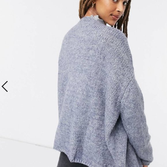 Pull&Bear edge to edge cardigan in blue - Picture 2 of 2